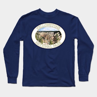 Grand Canyon of the Yellowstone at Yellowstone National Park in Wyoming Long Sleeve T-Shirt